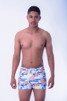 B339 Sunga Boxer Adulta Estampada Art Stilo Praia Fitness